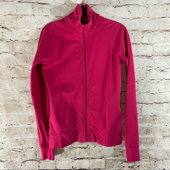 H&M Jackets & Blazers - H&M Pink full zip track jacket size 10